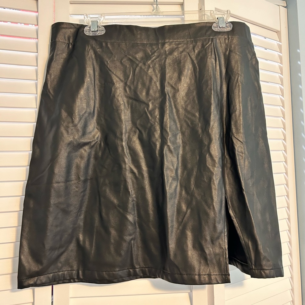 Faux Leather Skirt